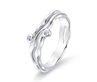 Beautiful Designed CZ Stone Silver Ring NSR-4053